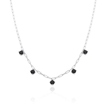 

Agato Stříbrný náhrdelník s černými zirkony AGT-N020BK (Ag925/1000, 5,66 g)
