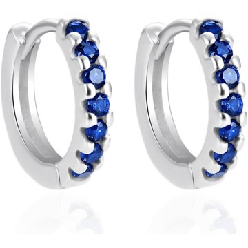 

Agato Stříbrné kruhové náušnice s modrými zirkony AGT-E066KDB (Ag925/1000, 2,16 g)
