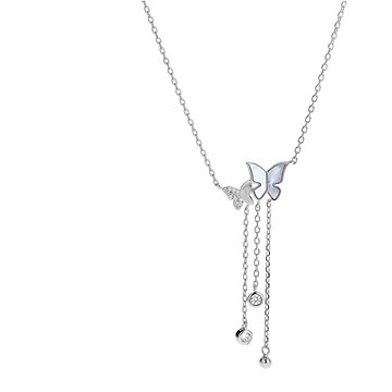

AGAIN Jewelry Stříbrný náhrdelník Motýlci s perletí AJNA0004 (Ag925/1000, 3,58 g)