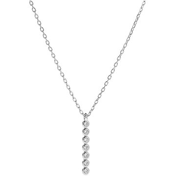 

AGAIN Jewelry Stříbrný náhrdelník se zirkony AJNA0008 (Ag925/1000, 2,41 g)