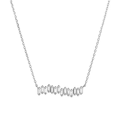 

AGAIN Jewelry Stříbrný náhrdelník s čirými zirkony AJNA0012 (Ag925/1000, 3,48 g)