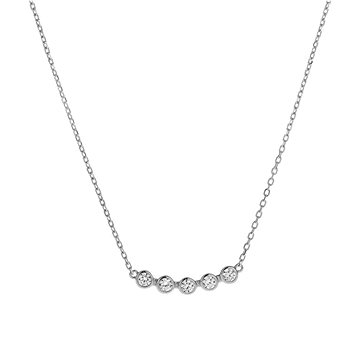 

AGAIN Jewelry Stříbrný náhrdelník s kubickými zirkony AJNA0014 (Ag925/1000, 2,73 g)