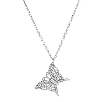 

AGAIN Jewelry Stříbrný náhrdelník s motýlkem AJNA0018 (Ag925/1000, 3,55 g)