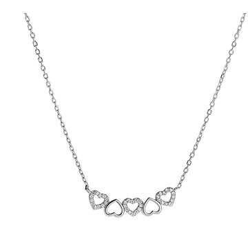 

AGAIN Jewelry Srdíčkový náhrdelník ze stříbra AJNA0029 (Ag925/1000, 2,47 g)