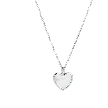 

AGAIN Jewelry Stříbrný náhrdelník Srdce s perletí AJNA0031 (Ag925/1000, 3,2 g)