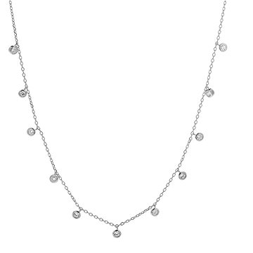 

AGAIN Jewelry Stříbrný náhrdelník s kubickými zirkony AJNA0033 (Ag925/1000, 3,93 g)