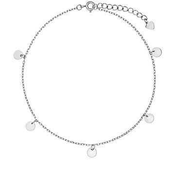 

AGAIN Jewelry Stříbrný náramek na nohu s penízky AJNH0009 (Ag925/1000, 1,61 g)