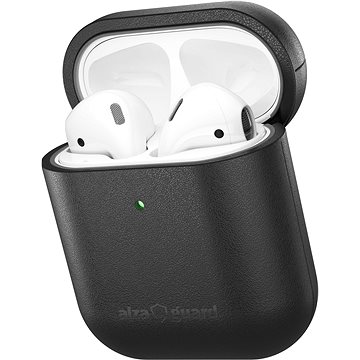 

AlzaGuard Genuine Leather Case pro AirPods 1. a 2. generace černé