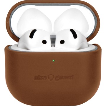 

AlzaGuard Genuine Leather Case pro AirPods 4 sedlově hnědé