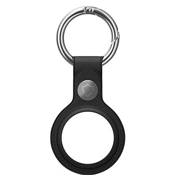 

AlzaGuard Genuine Leather Keychain pro Airtag černá