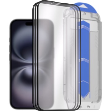 

AlzaGuard 2.5D Glass EasyFit DustFree pro iPhone 16 - 3ks v balení s aplikátorem