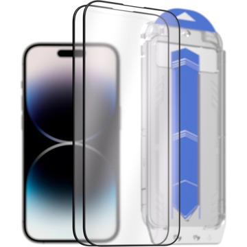 

AlzaGuard 2.5D Glass EasyFit DustFree 2 Pack pro iPhone 14 Pro s instalačním rámečkem