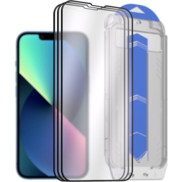 

AlzaGuard 2.5D Glass EasyFit DustFree pro iPhone 13 / 13 Pro / 14 / 16e - 3ks v balení s aplikátorem