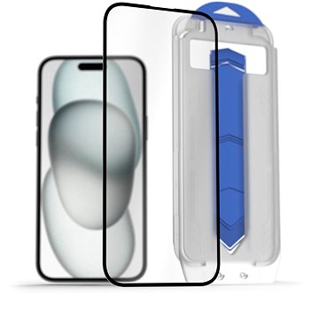 

AlzaGuard 2.5D Glass EasyFit DustFree 2 Pack pro iPhone 15 s instalačním rámečkem