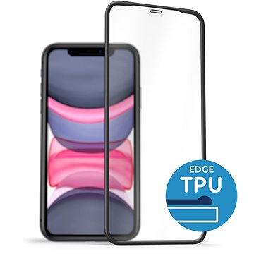 AlzaGuard 2.5D Glass with TPU Frame pro iPhone 11 / XR černé