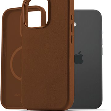 

AlzaGuard Genuine Leather Case with Magsafe pro iPhone 16 Pro sedlově hnědý