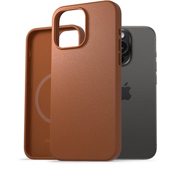 

AlzaGuard Genuine Leather Case with Magsafe pro iPhone 15 Pro Max sedlově hnědý