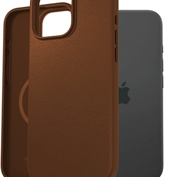 

AlzaGuard Genuine Leather Case with Magsafe pro iPhone 16 Pro Max sedlově hnědý