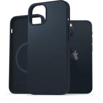 

AlzaGuard Genuine Leather Case with Magsafe pro iPhone 13 modrý