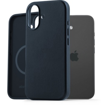 

AlzaGuard Genuine Leather Case with Magsafe pro iPhone 16 modrý