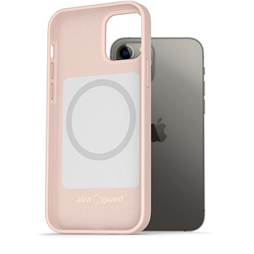 

AlzaGuard Magsafe Silicone Case pro iPhone 12 / 12 Pro růžové