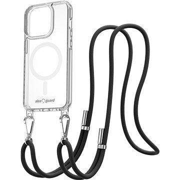 

AlzaGuard Luxe Detach Lanyard Case Compatible with MagSafe for iPhone 15 Pro černý