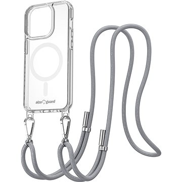 

AlzaGuard Luxe Detach Lanyard Case Compatible with MagSafe for iPhone 15 Pro šedý