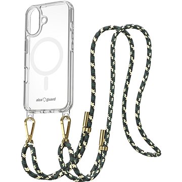 

AlzaGuard Luxe Detach Lanyard Case Compatible with MagSafe for iPhone 16 žlutozelený