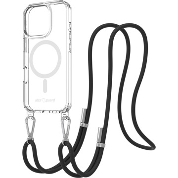 

AlzaGuard Luxe Detach Lanyard Case Compatible with MagSafe for iPhone 16 Pro černý