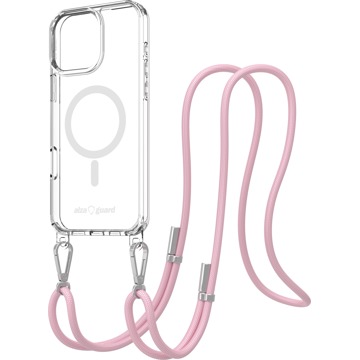 

AlzaGuard Luxe Detach Lanyard Case Compatible with MagSafe for iPhone 16 Pro Max růžový