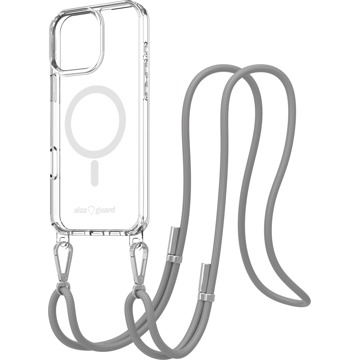 

AlzaGuard Luxe Detach Lanyard Case Compatible with MagSafe for iPhone 16 Pro Max šedý