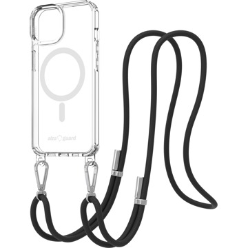 

AlzaGuard Luxe Detach Lanyard Case Compatible with MagSafe for iPhone 14 černý