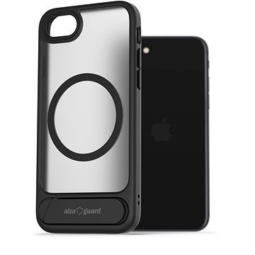 

AlzaGuard Matte Case with Stand Compatible with MagSafe for iPhone 7 / 8 / SE 2020 / SE 2022 černý