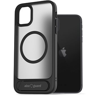 

AlzaGuard Matte Case with Stand Compatible with MagSafe for iPhone 11 černý