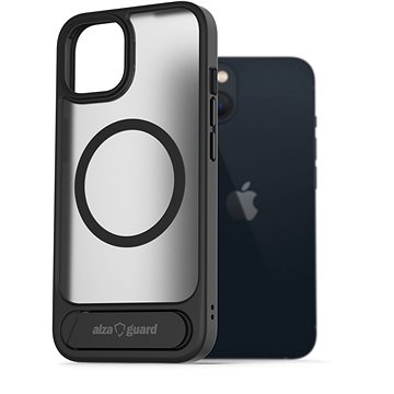 

AlzaGuard Matte Case with Stand Compatible with MagSafe for iPhone 13 černý