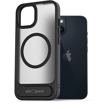 

AlzaGuard Matte Case with Stand Compatible with MagSafe for iPhone 14 černý