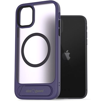 

AlzaGuard Matte Case with Stand Compatible with MagSafe for iPhone 11 fialový