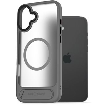 

AlzaGuard Matte Case with Stand Compatible with MagSafe for iPhone 16 Plus šedý