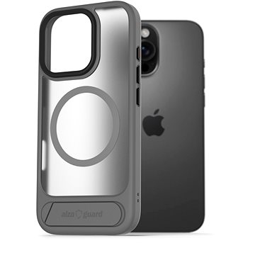 

AlzaGuard Matte Case with Stand Compatible with MagSafe for iPhone 16 Pro Max šedý
