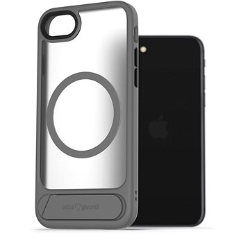 

AlzaGuard Matte Case with Stand Compatible with MagSafe for iPhone 7 / 8 / SE 2020 / SE 2022 šedý