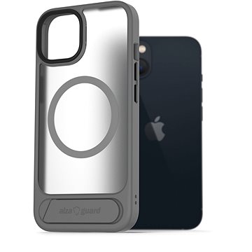 

AlzaGuard Matte Case with Stand Compatible with MagSafe for iPhone 13 šedý