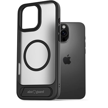 

AlzaGuard Matte Case with Stand Compatible with MagSafe for iPhone 16 Pro černý