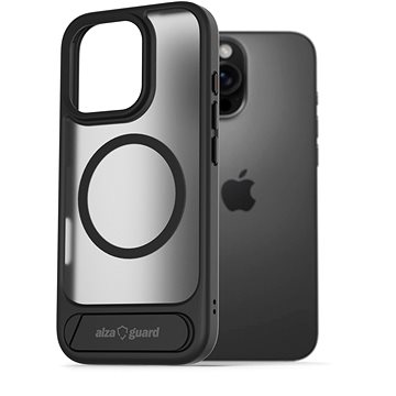 

AlzaGuard Matte Case with Stand Compatible with MagSafe for iPhone 16 Pro Max černý