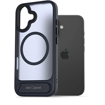 

AlzaGuard Matte Case with Stand Compatible with MagSafe for iPhone 16 tmavě modrý