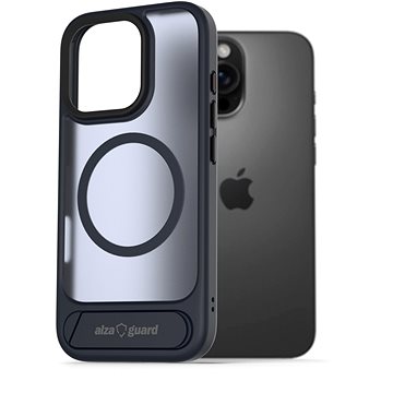 

AlzaGuard Matte Case with Stand Compatible with MagSafe for iPhone 16 Pro Max tmavě modrý