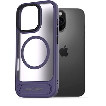 

AlzaGuard Matte Case with Stand Compatible with MagSafe for iPhone 16 Pro Max fialový