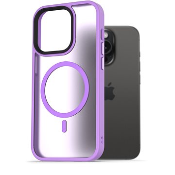 

AlzaGuard Matte Case Compatible with MagSafe pro iPhone 15 Pro světle fialový