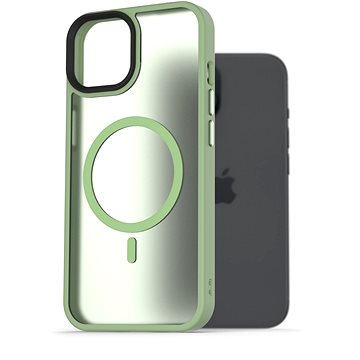 

AlzaGuard Matte Case Compatible with MagSafe pro iPhone 15 zelený