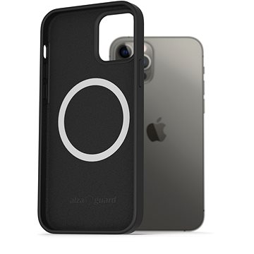 

AlzaGuard Silicone Case Compatible with Magsafe pro iPhone 12 / 12 Pro černý