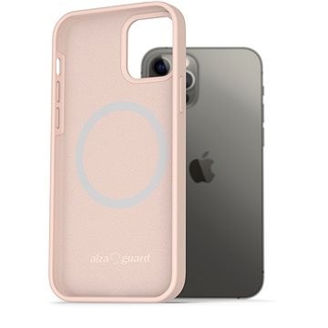 

AlzaGuard Silicone Case Compatible with Magsafe pro iPhone 12 / 12 Pro růžový